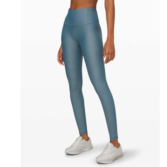 Lululemon Zoned In Tight 27" In Blue Charcoal SenseKnit Size 4 - Picture 1 of 8